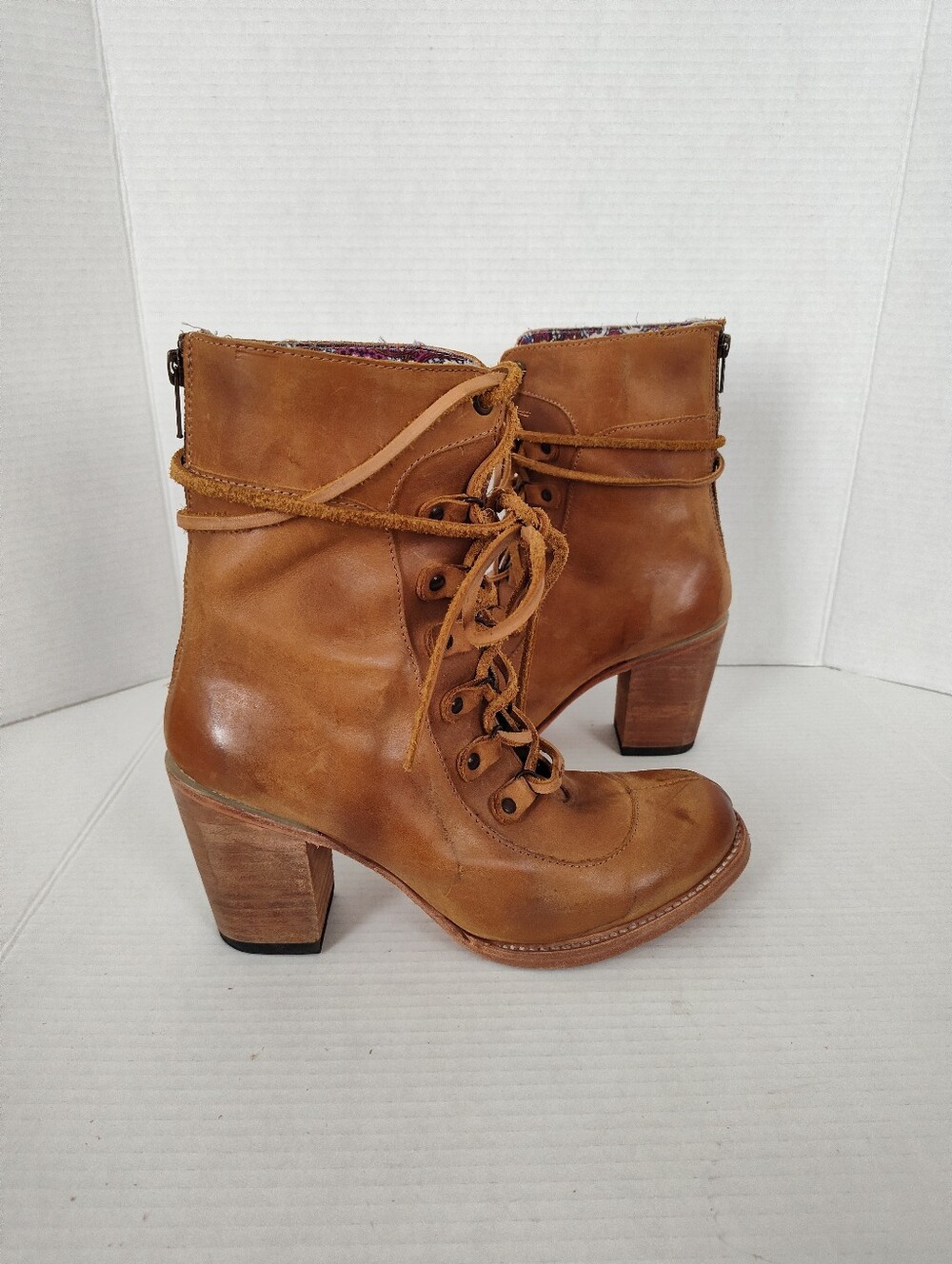 Freebird by Steven Boots Borow Brown Leather Distressed Lace up